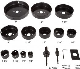 Hole saw set 16 pieces Stalwart3